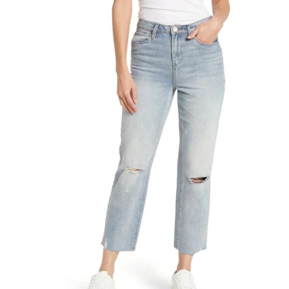 Blank NYC Women's Madison Crop Distressed Jeans High Rise Size 27 - Picture 1 of 11